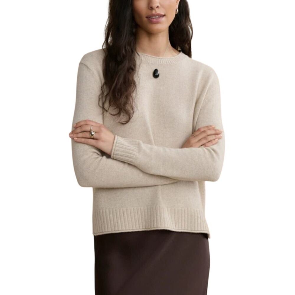 Jenni Kayne Cozy Beige Everyday Sweater Size S